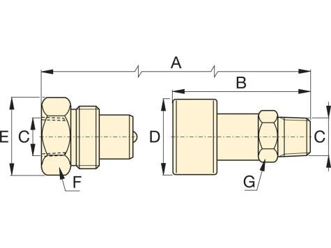 CR400 (CR-400) Enerpac Hydraulic Coupler - Dimensional Drawing