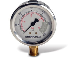 Enerpac G2515L hydraulic pressure gauge, 0-2,000 psi, lower mount