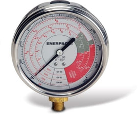 Enerpac GF813P hydraulic force and pressure gauge, 0-10,000 psi