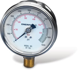 Enerpac GP10S dry hydraulic pressure gauge, 0-10,000 psi